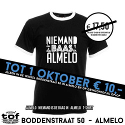 T-shirt Almelo Niemand is de Baas